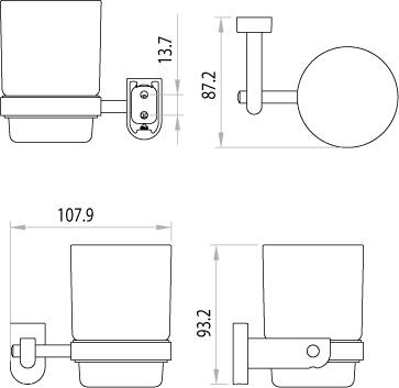 Стакан Lemark Omega LM3136C, хром