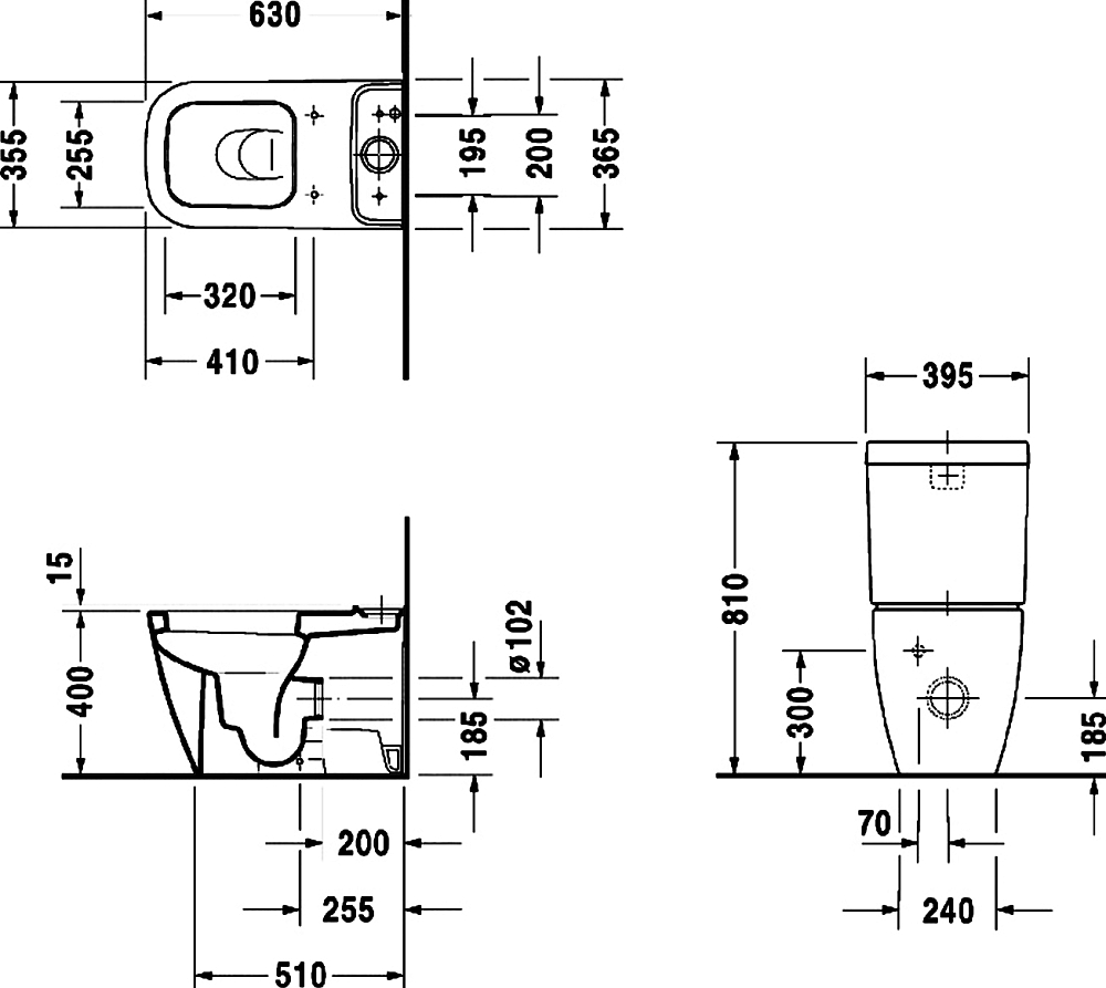 Унитаз-компакт Duravit Happy D.2 2134090000 с бачком 0934100005