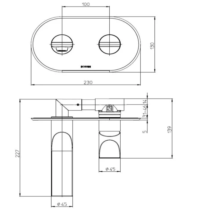 Смеситель для раковины Bossini Apice Z00549.045 белый