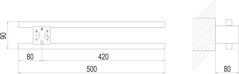 Полотенцесушитель электрический Terminus Полка 4670078538758