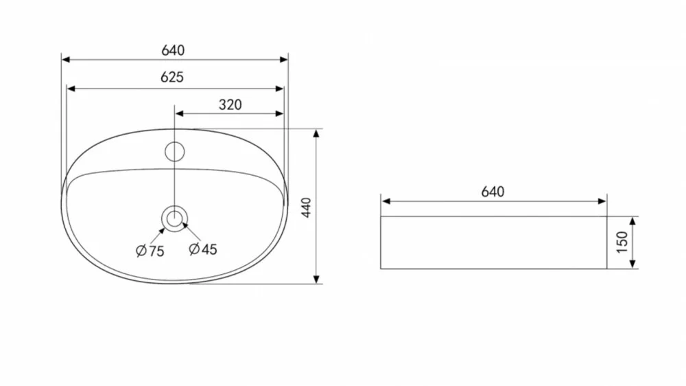 Раковина накладная Abber Bequem AC2112MW белый