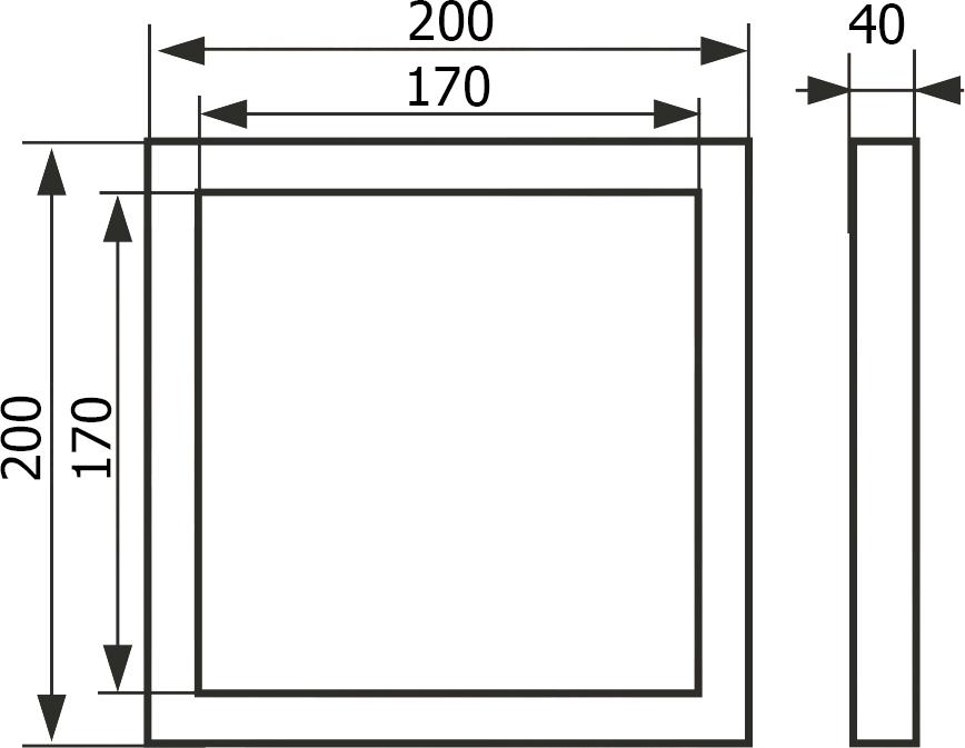 Настенный люк Evecs Ceramo D2020 20х20