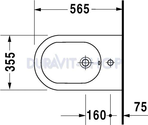 Подвесное биде Duravit Starck-2 0263150000