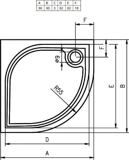 Душевой поддон Riho Kolping DB14 90x90 см белый + сифон, D004002005