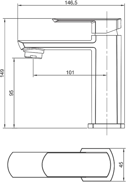 Смеситель для раковины Aquanet Blanco AF120-10С хром