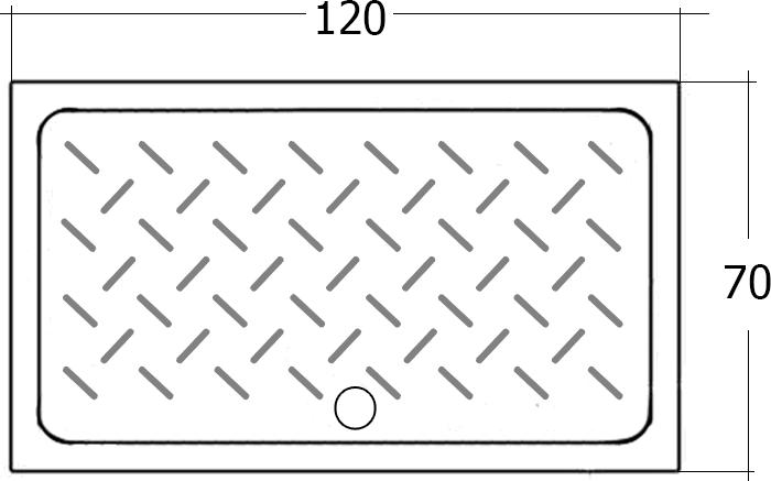 Поддон для душа RGW Ceramics CR-127 70х120х6