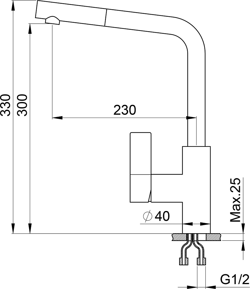 Смеситель для кухни Point PN3102W белый