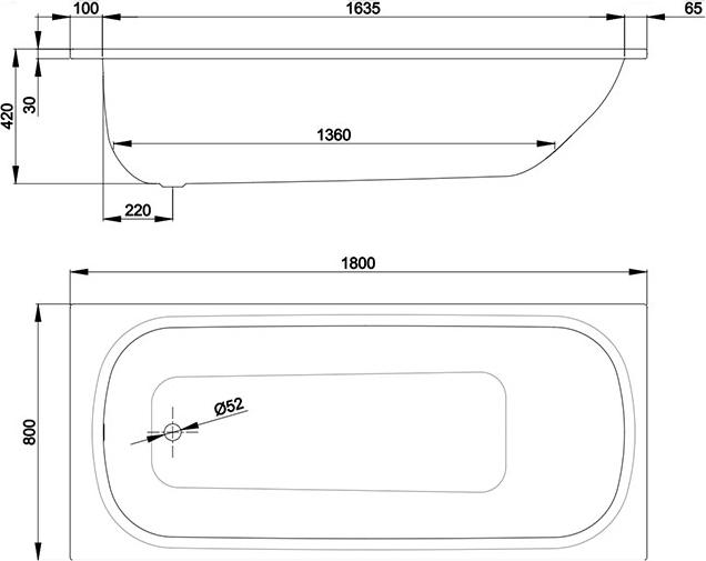 Ванна Bette Form 2020 2950-000 AD, AS 180х80х42 см, с системой антишум, антислип SENSE, белый