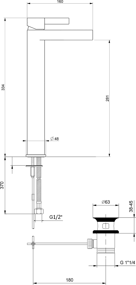 Смеситель Webert DoReMi DR830402015 для раковины хром