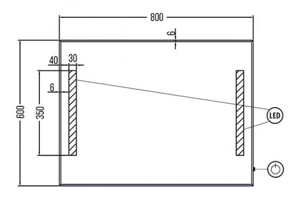 Зеркало Gair Line MRM0165 белый