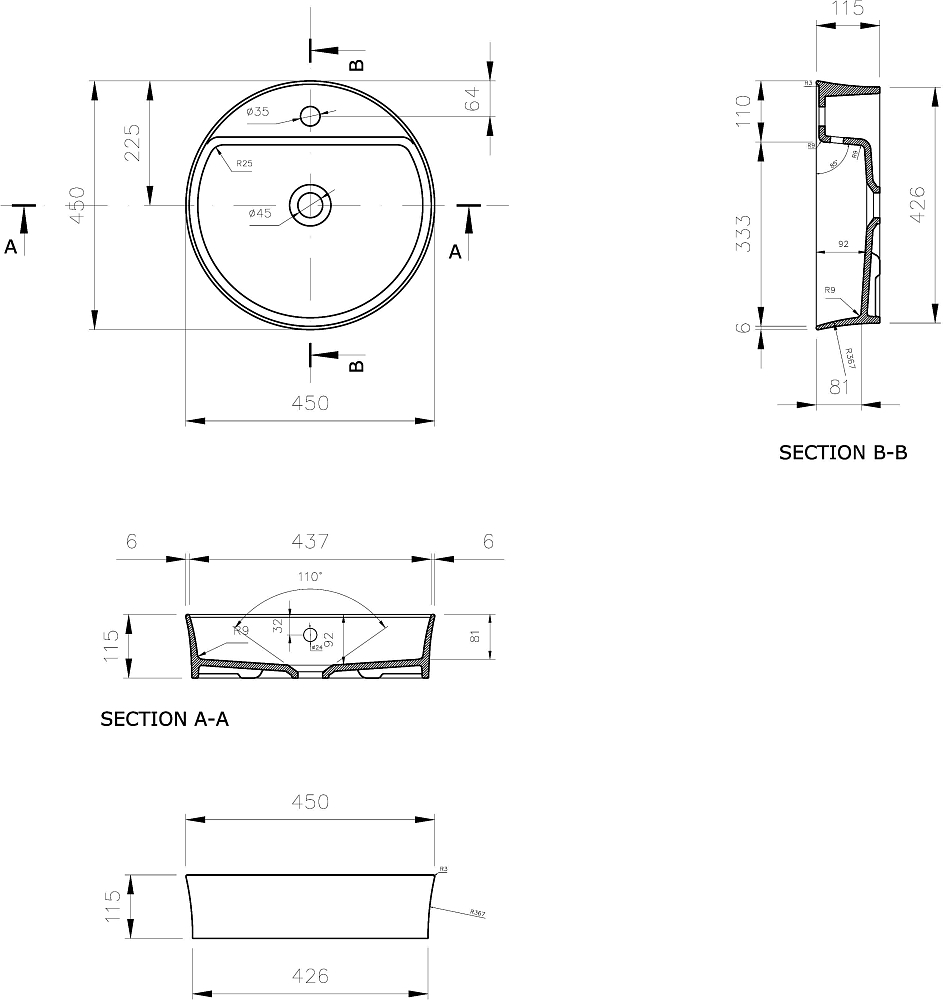 Раковина Bocchi Slim Line 1599-061-0126 белый