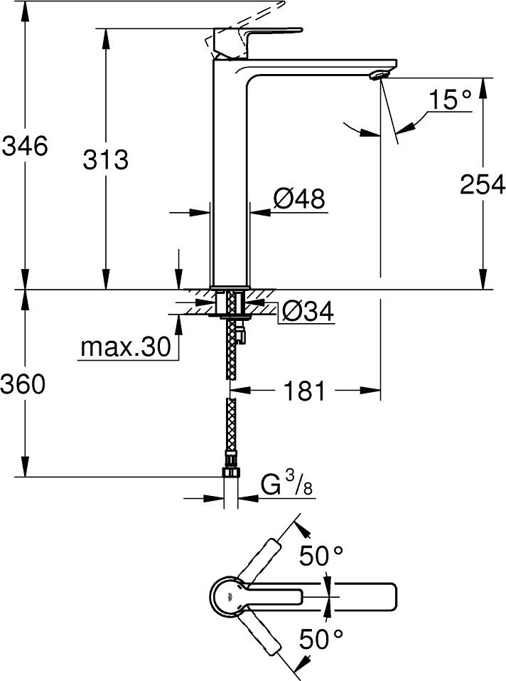 Смеситель для раковины Grohe Lineare New 23405001