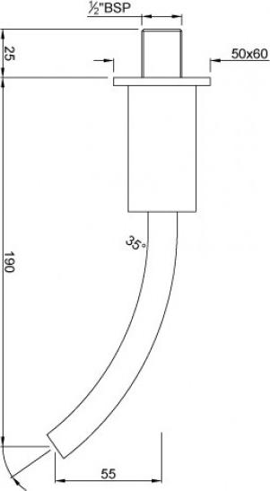 Излив для ванной Artize Cellini SPT-CHR-47429, хром