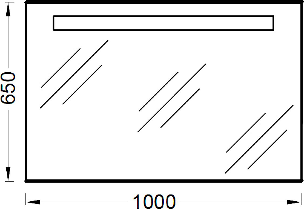 Зеркало 100 см Jacob Delafon Parallel EB1416-NF