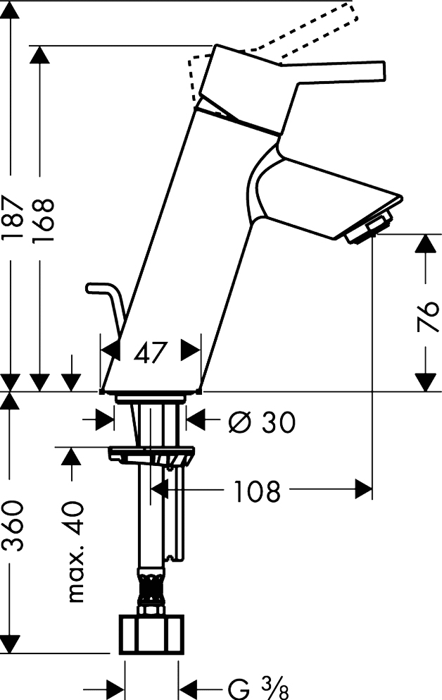 Смеситель для раковины Hansgrohe Talis 32040000, хром