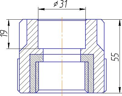 Муфта Kalde 3222-nfo-321000 32х1"