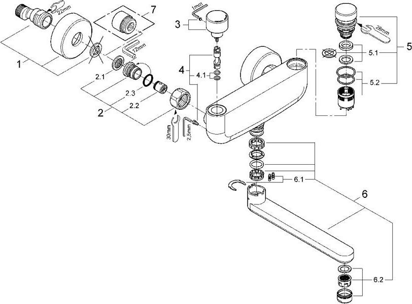 Смеситель для раковины Grohe Eurosmart Cosmopolitan T 36319000