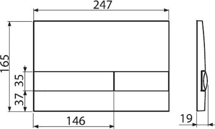 Кнопка смыва AlcaPlast M1725 золото