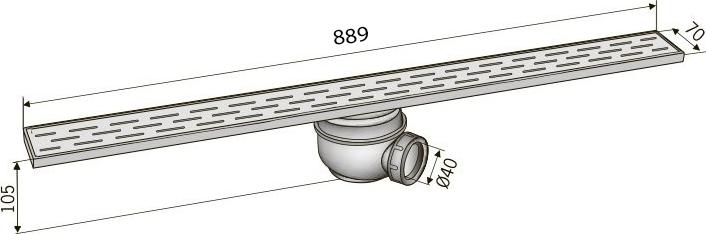 Душевой лоток ACO Showerdrain 405720 с решёткой