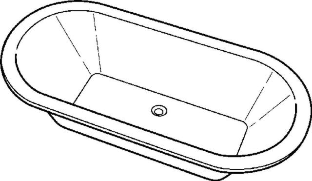 Акриловая ванна Geberit TAWA 650400000, белый