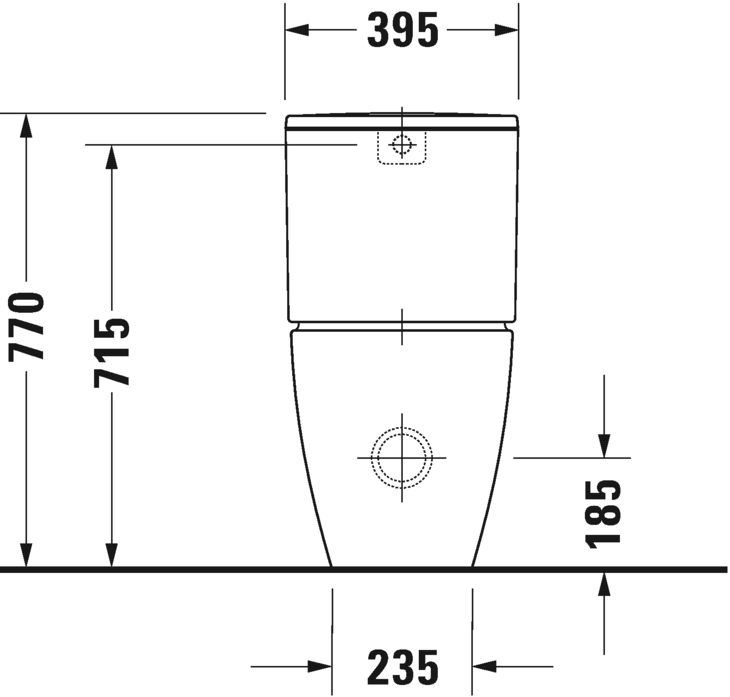 Чаша для унитаза-компакта Duravit ME by Starck 2170090000