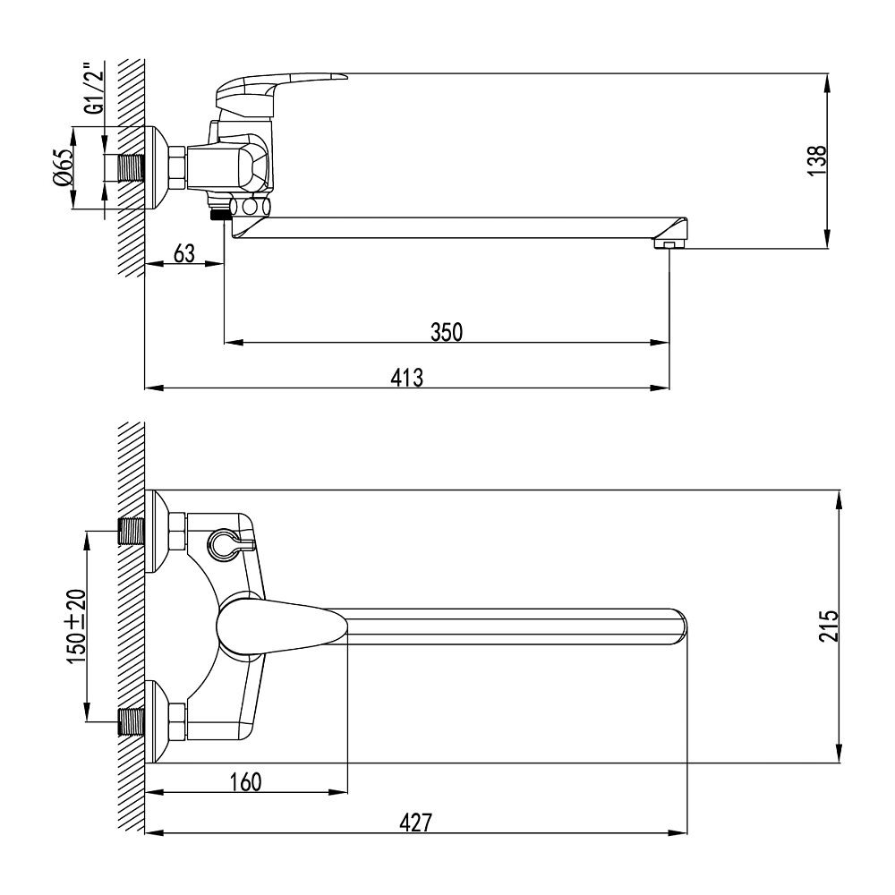 Смеситель для ванны Lemark Pramen LM3317C хром