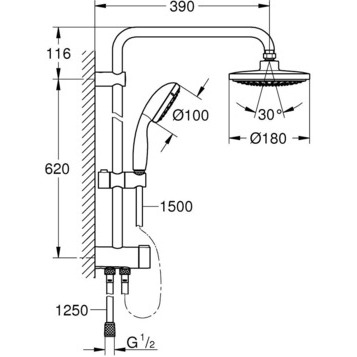 Душевая система Grohe New Tempesta Rustic 27399001