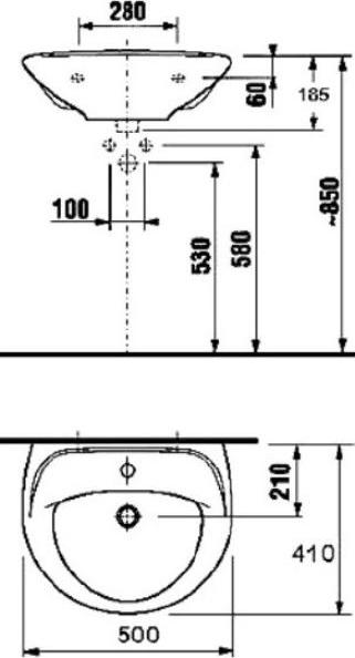 Раковина Jika Lyra 50 1427.0