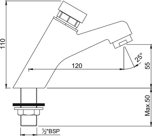 Кран для раковины Jaquar Pressmatic PRS-CHR-031, хром