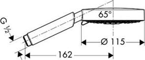 Ручной душ 100 mm Hansgrohe Raindance S 28504000