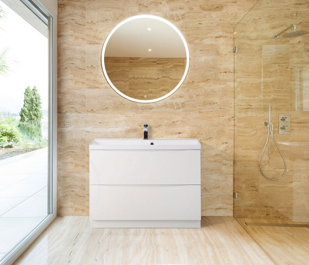 Тумба для комплекта BelBagno MARINO-700-2C-PIA-BL-P bianco lucido