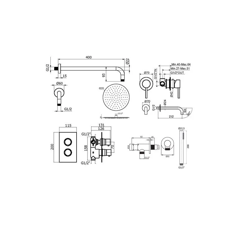 Смеситель для душа Plumberia Selection Ixo KITXOT18QCR210 хром