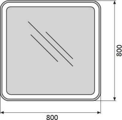 Зеркало BelBagno SPC-MAR-800-800-LED-BTN