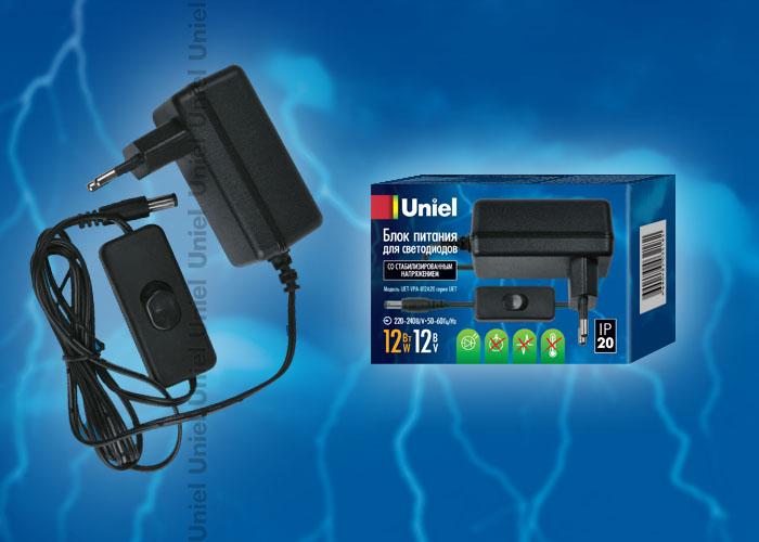 Блок питания Uniel 12V 12W IP20 UET-VPA-012A20 12V IP20 06313