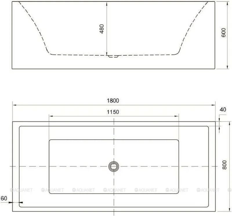 Акриловая ванна Aquanet Perfect 216276 белый