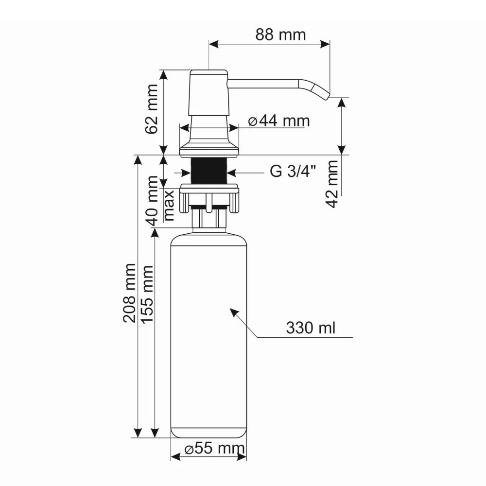 Дозатор для жидкого мыла Ulgran Quartz UQ-01-04 белый