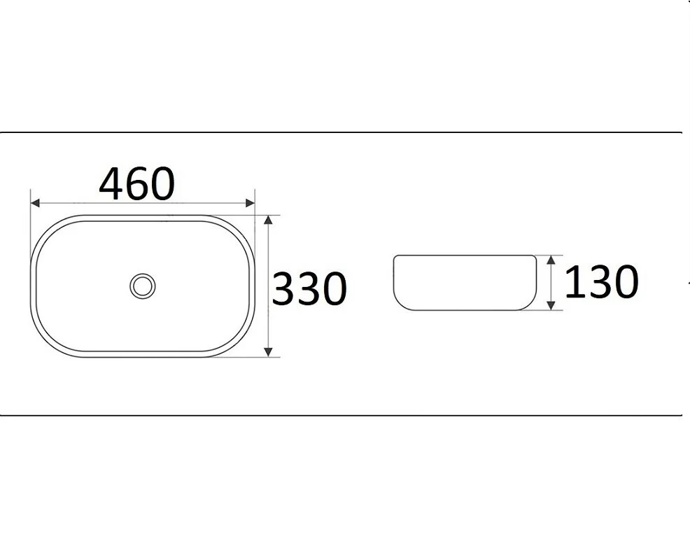 Раковина накладная CeramaLux Серия NC 78105MB черный