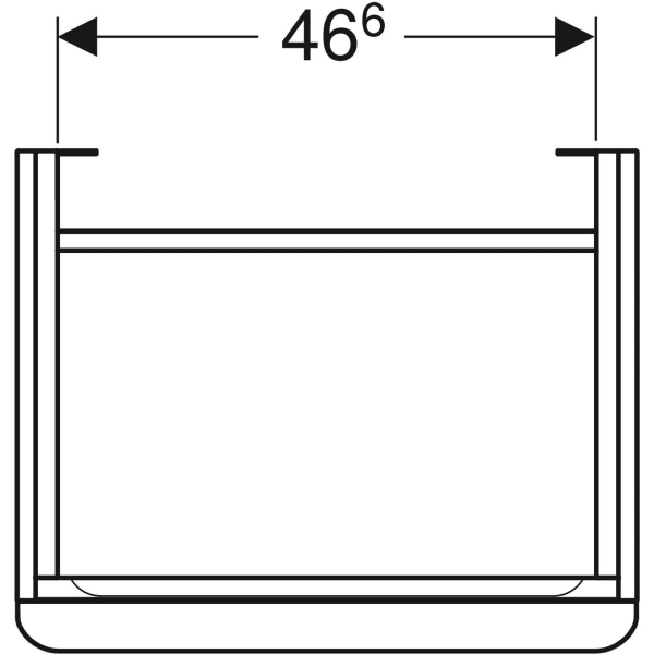 Тумба для комплекта 54 см Geberit Smyle Square 500.366.JK.1 тёмно-серый