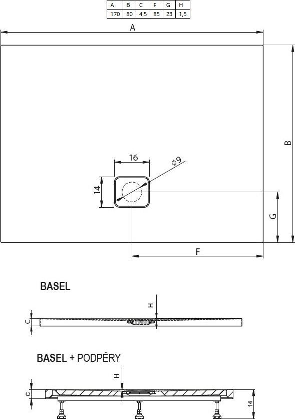 Душевой поддон Riho Basel 411 170x80см белый D005015005