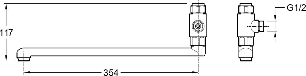 Смеситель Jacob Delafon Kandel E666/E16318-4 универсальный