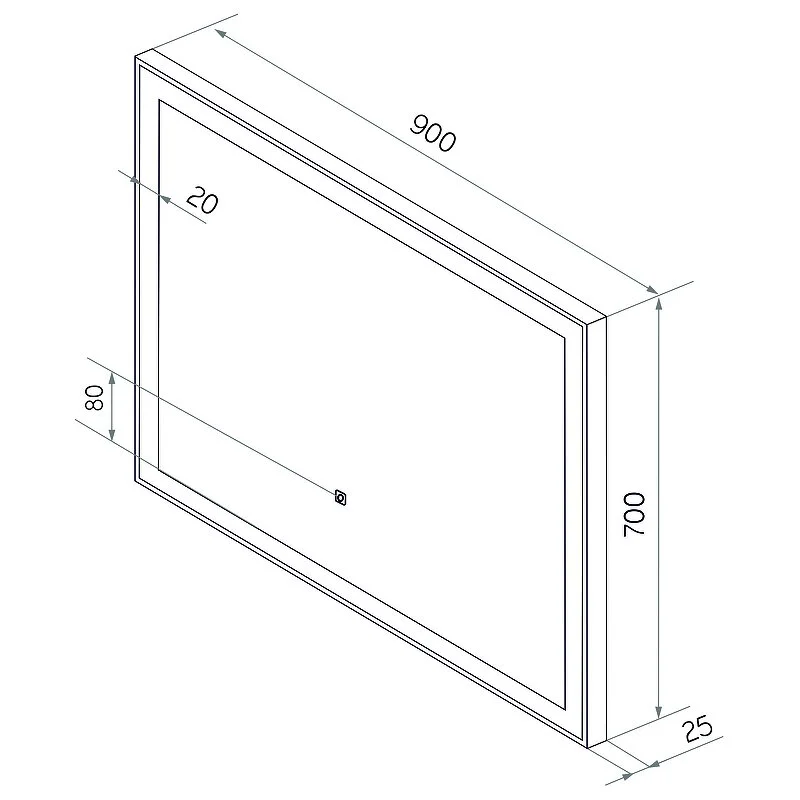 Зеркало Континент Frame White ЗЛП1109 белый