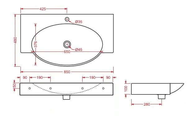 Раковина ArtCeram Swing SWL001 01 00 белый