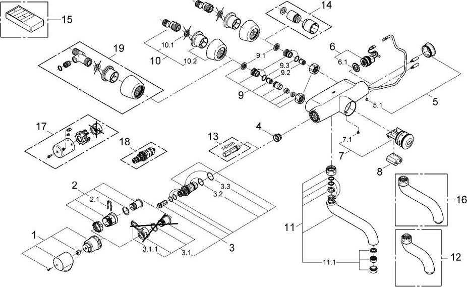 Смеситель для раковины Grohe Europlus E 36239001