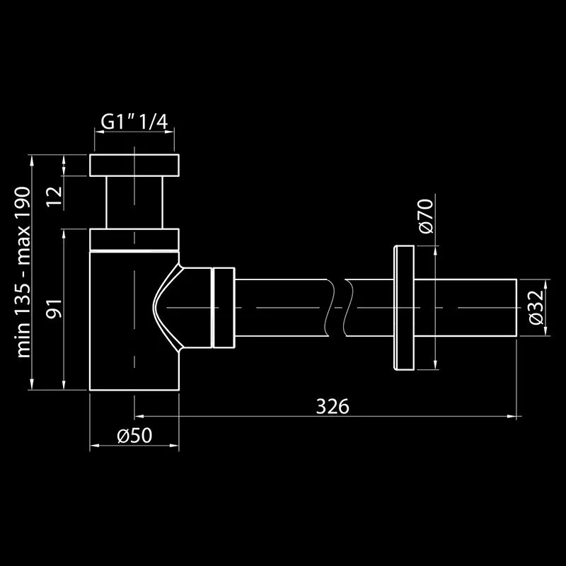 Сифон для раковины Elghansa Waste Systems WBT-512-Black черный