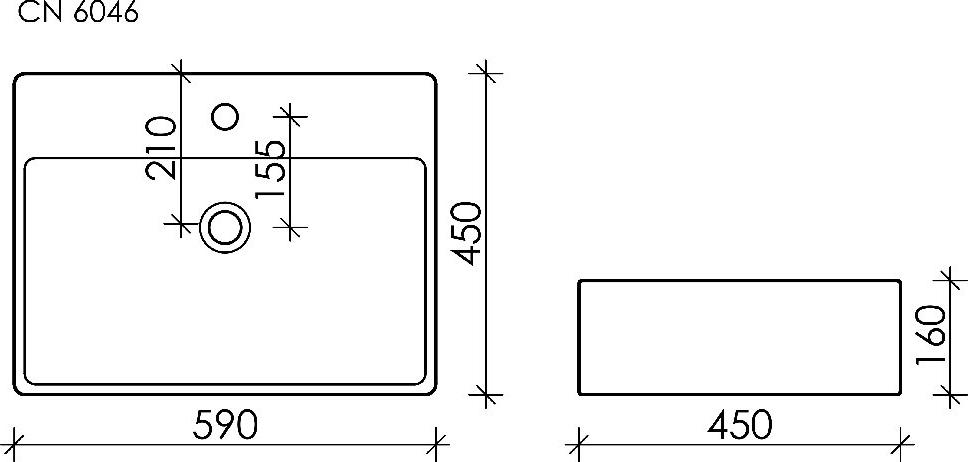 Раковина Ceramica Nova Element 59 CN6046, белый