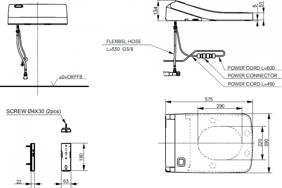 Подвесной унитаз TOTO Washlet SG 2.0 CW512YR с сиденьем с функцией биде TCF403REGV1#NW1