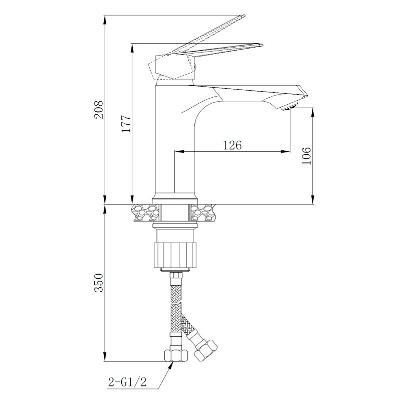 Смеситель для раковины Boch Mann BM8726 хром