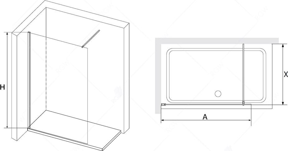 Душевая перегородка RGW Walk In WA-010B 70 см 351001007-24