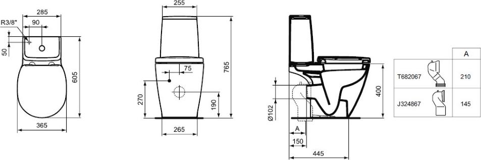 Бачок для унитаза Ideal Standard Connect Cube E717501