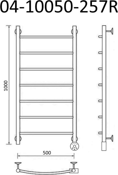 Электрический полотенцесушитель Маргроид B4 04-10050-257R 50x100 см